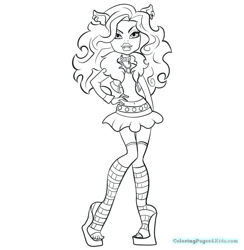 779x800 Monster High Clawdeen Wolf Coloring Pages Monster High Coloring
