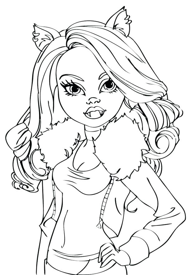 600x884 Monster High Clawdeen Wolf Coloring Pages Wolf Coloring Pages