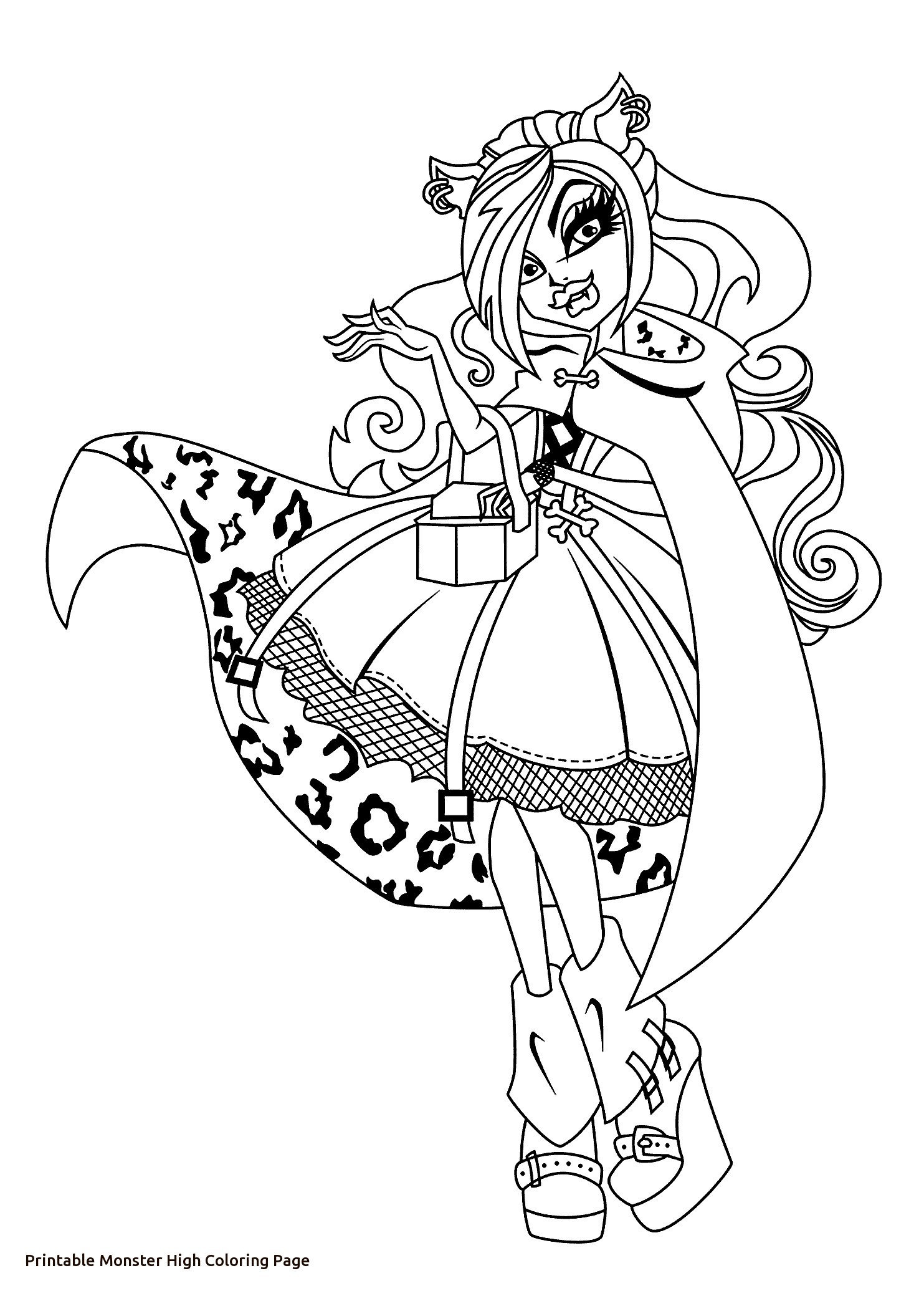 1483x2079 Monster High Coloring Pages Clawdeen Wolf Wallpapers