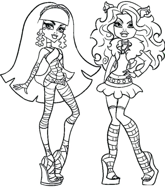 698x790 Monster High Coloring Pages Clawdeen Wolf