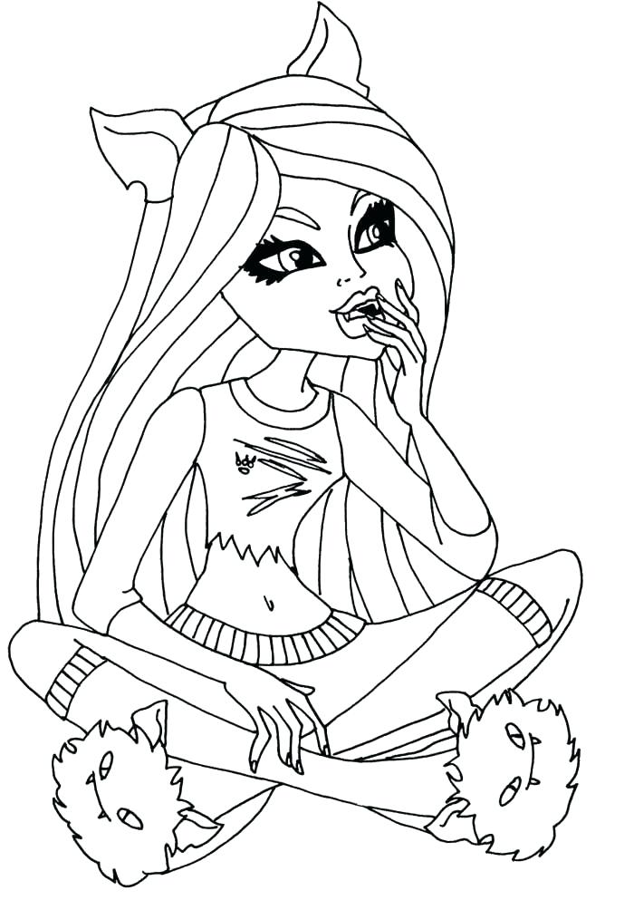 700x993 Clawdeen Wolf Coloring Pages Wolf Yelps Monster High Coloring Page