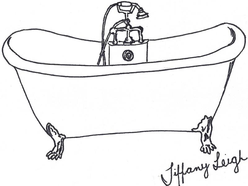 800x600 Clawfoot Bathtub Clipart