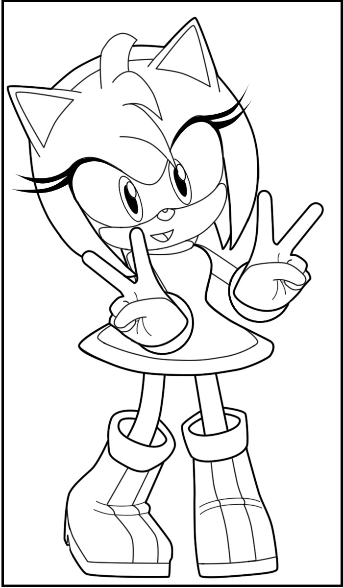 700x1200 Pink Female Sonic Coloring Picture For Kids Sonic The Hedgehog