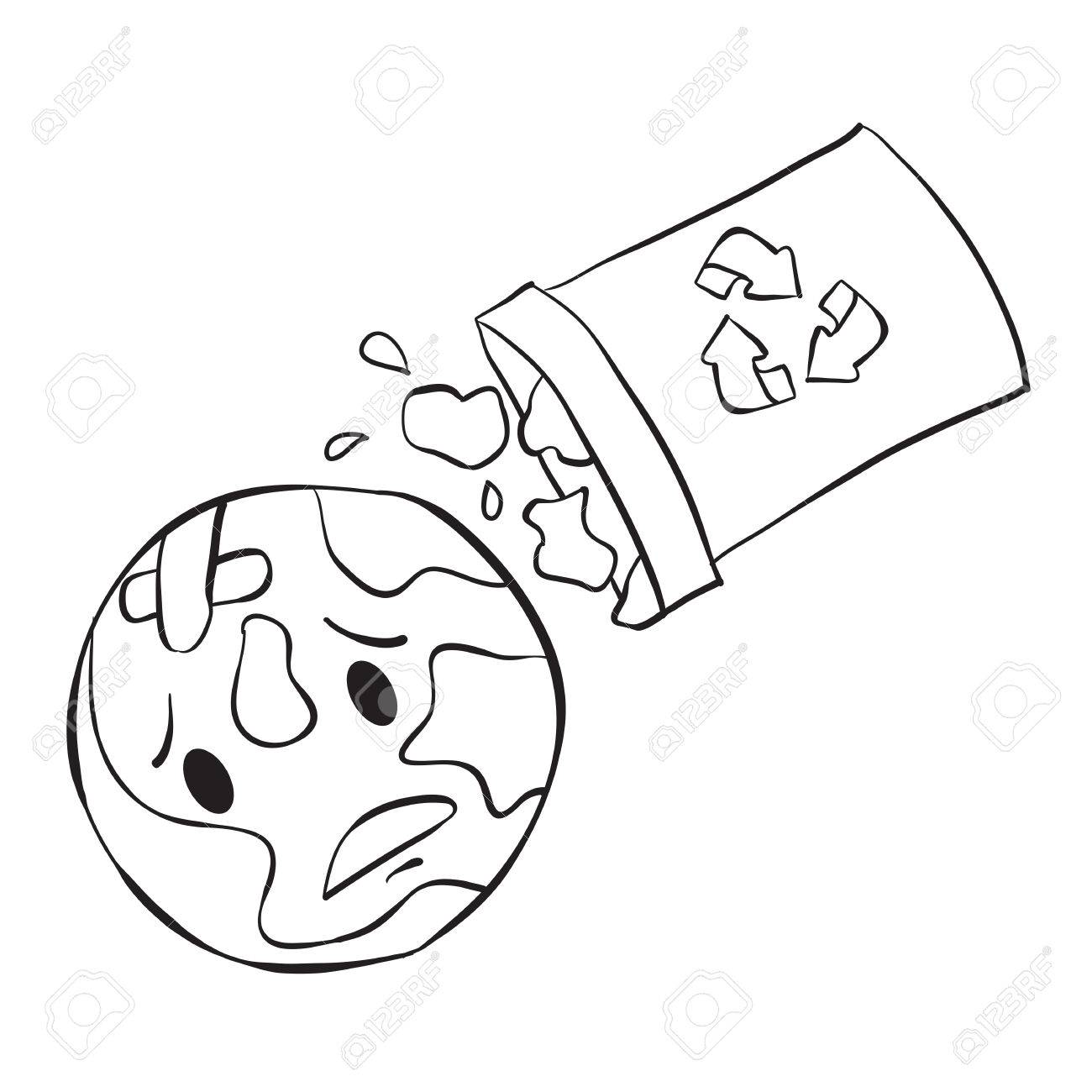 1300x1300 Doodle Of Trash Bad Environment Royalty Free Cliparts, Vectors