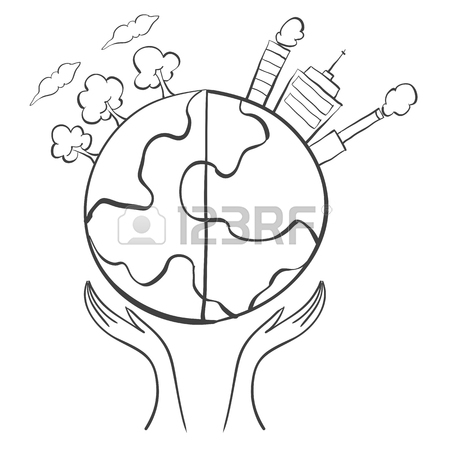 450x450 Hand Draw Environment With Clean World Royalty Free Cliparts