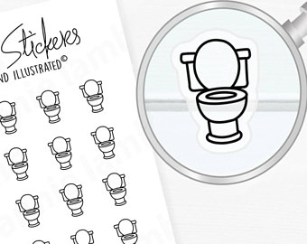 340x270 Clean Toilet Sticker Etsy
