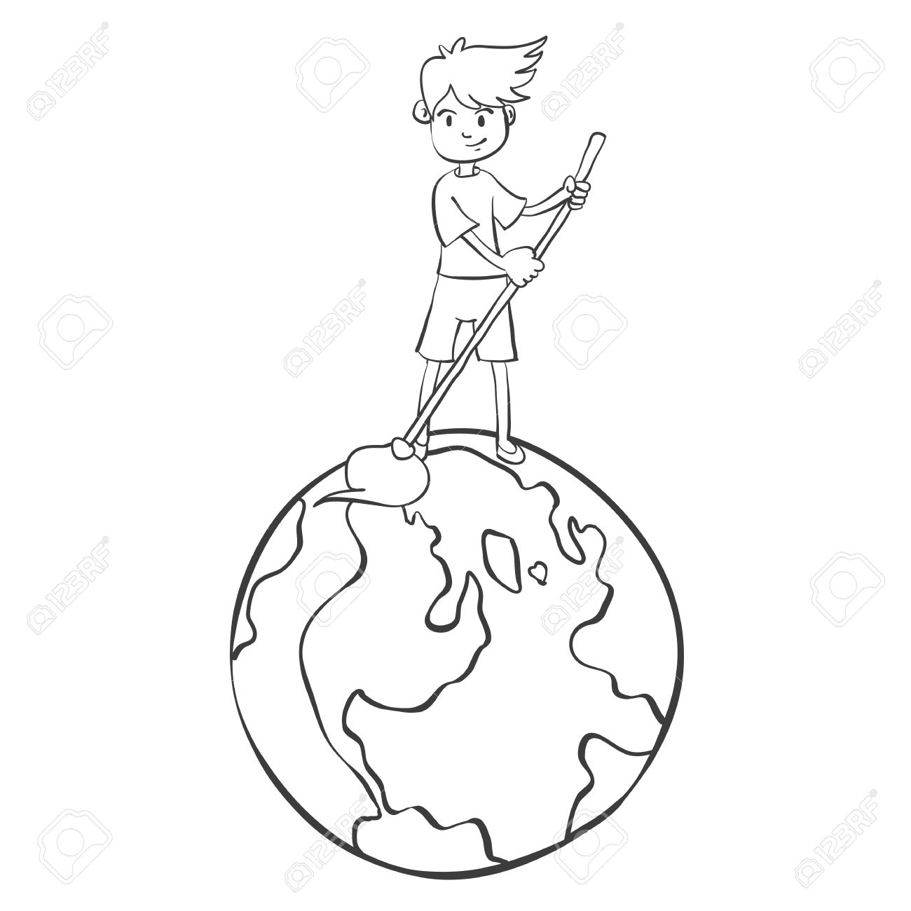 1300x1300 Hand Draw Environment With Clean World Royalty Free Cliparts