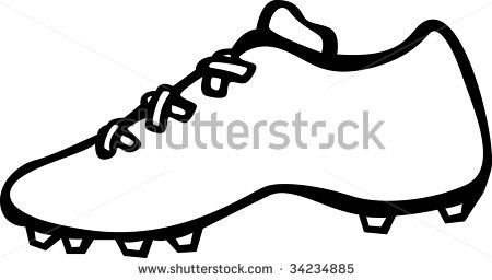 450x256 Unique Football Boots Clipart Sport Shoe With Cleats Stock Clipart