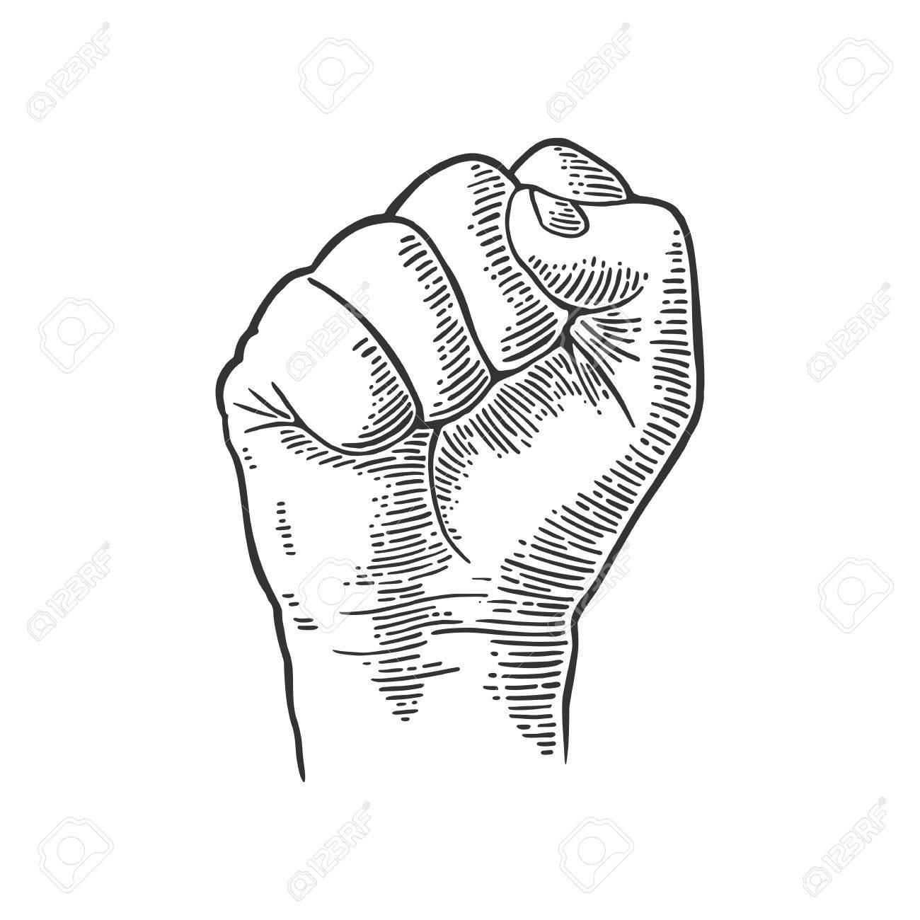 Clenched Fist Drawing at GetDrawings | Free download