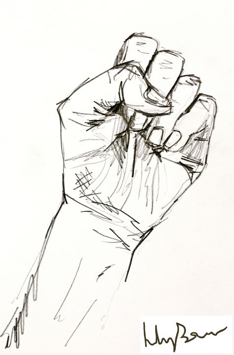 475x720 Clenched Fist Drawing
