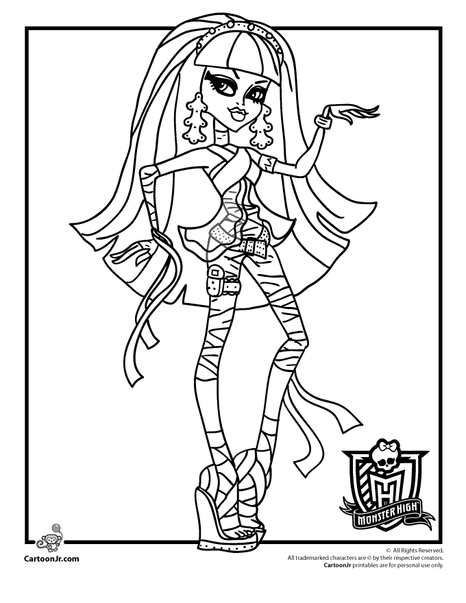 680x880 Monster High Cleo De Nile Coloring Pages For Kids! D