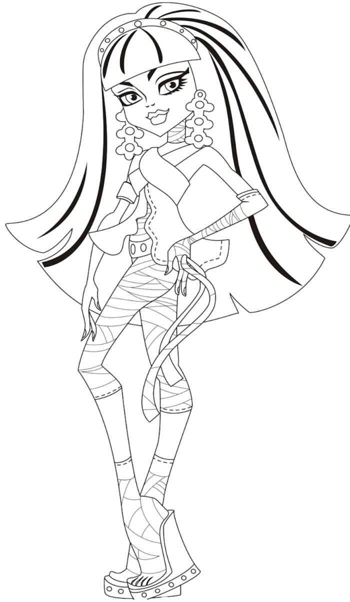 700x1204 Printable Monster High Cleo De Nile Coloring For Kids