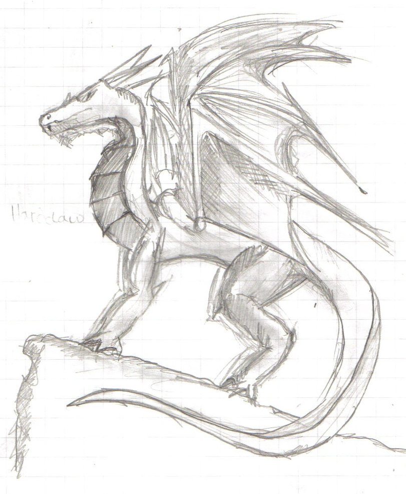 811x986 Dragon A Cliff By Sixfootspider