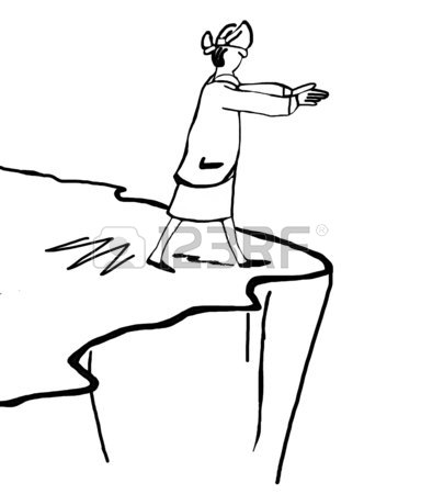 384x450 Walking Off Cliff Stock Photos. Royalty Free Business Images