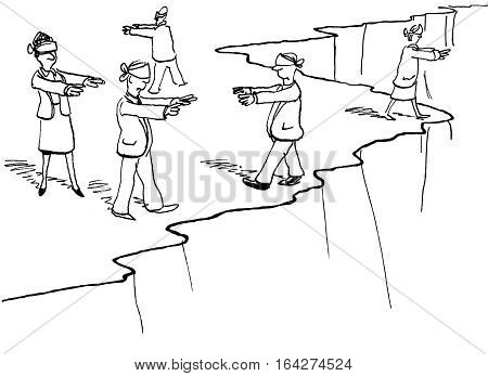 450x347 Business Illustration Blindfolded Image Amp Photo Bigstock