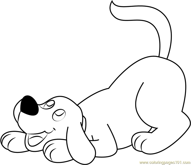 800x693 Clifford Dog Looking Up Coloring Page