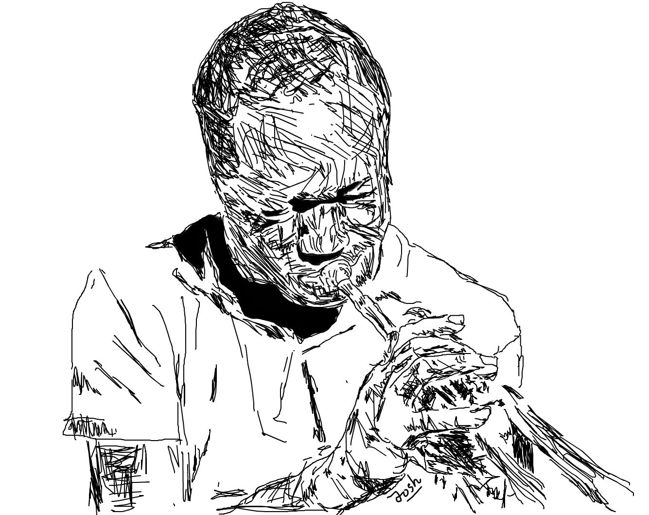 1335x1059 Sketch Of Clifford Brown, Famous Jazz Musician Who Didn'T Make His