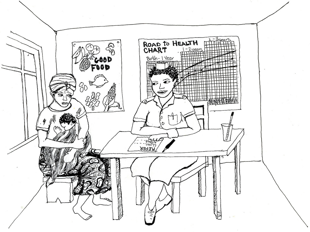 1024x767 Mother And Child Visit The Nurse