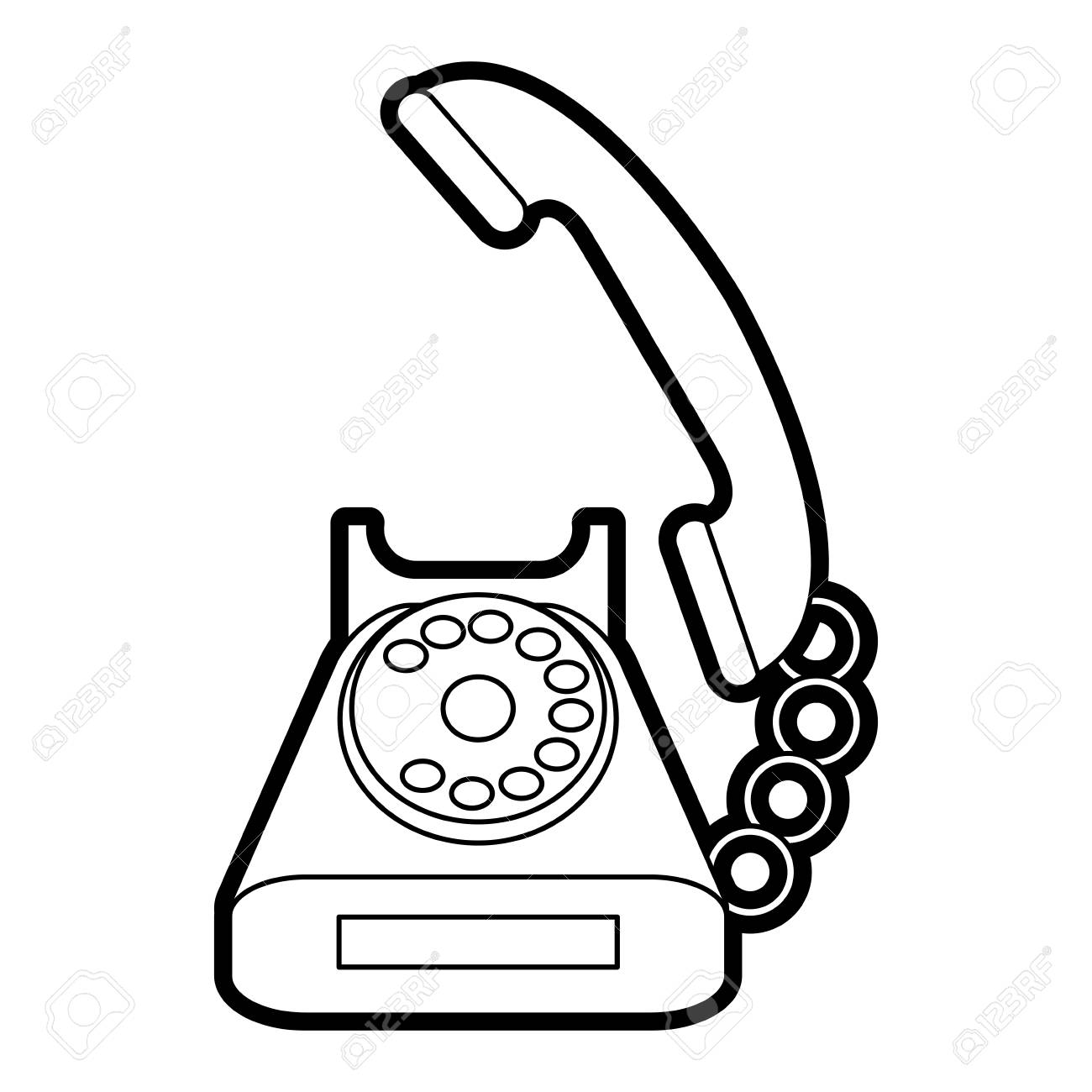 1300x1300 Phones Called Clinic Draw Vector Illustration Design Graphic