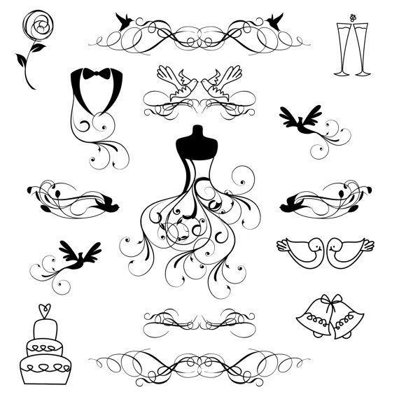 570x570 Wedding Drawings Clip Art