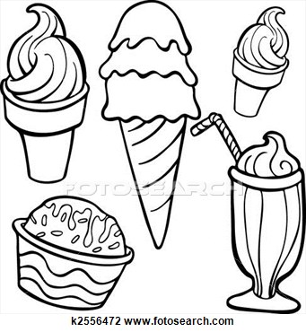 341x370 Ice Cream Black And White Photos Of Ice Cream Cup Drawing Bowl