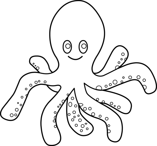 550x511 Octopus Clipart Black And White Octopus Clipart Line Drawing
