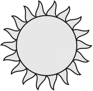 300x295 Sun And Moon Clipart Black And White