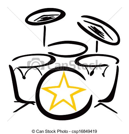 450x470 Drum Set Drawing Clipart Panda