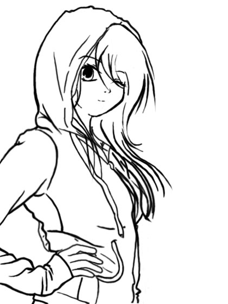 750x1000 Girl Drawing Clipart