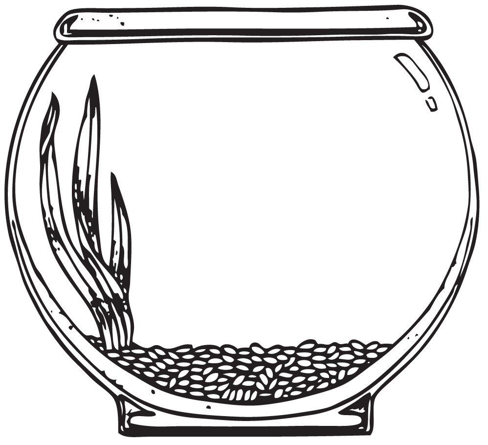 998x909 Fish Bowl Clipart Bowl Drawing