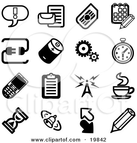 450x470 Clipart Of A 3d Computer Mouse Connected To A Survey Clipboard