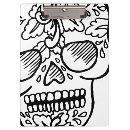 422x422 Color Your Own Tribal Tattoo Sugar Skull Doodle Clipboard Tattoo
