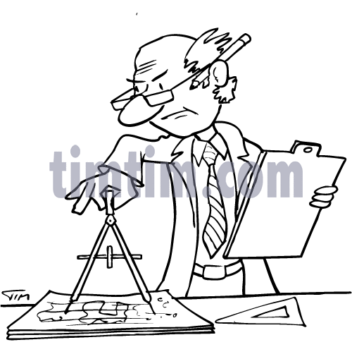 500x492 Free Drawing Of A Technician 2bw From The Category Occupations +