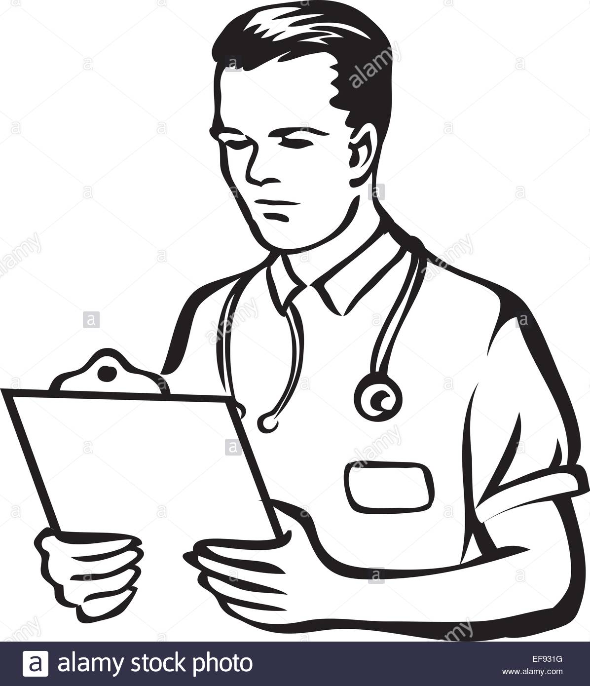1196x1390 A Doctor Holding A Clipboard Stock Vector Art Amp Illustration