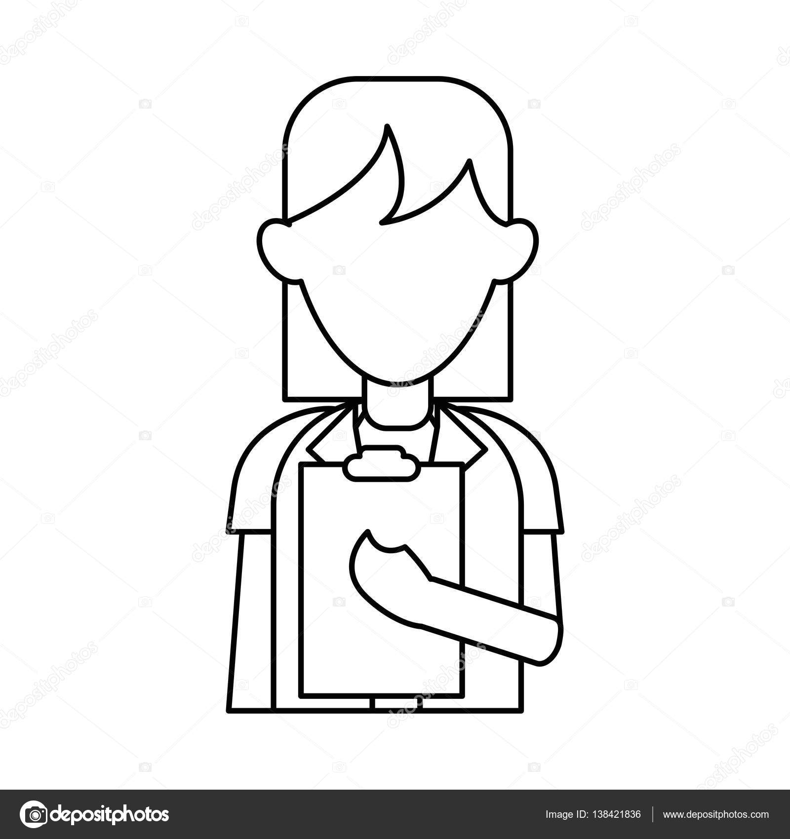 1600x1700 Medical Doctor Stethoscope Coat Clipboard Report Outline Stock