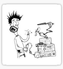 210x230 Clipper Drawing Stickers Redbubble