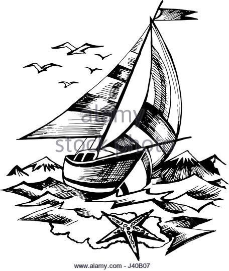 456x540 Drawn Sailing