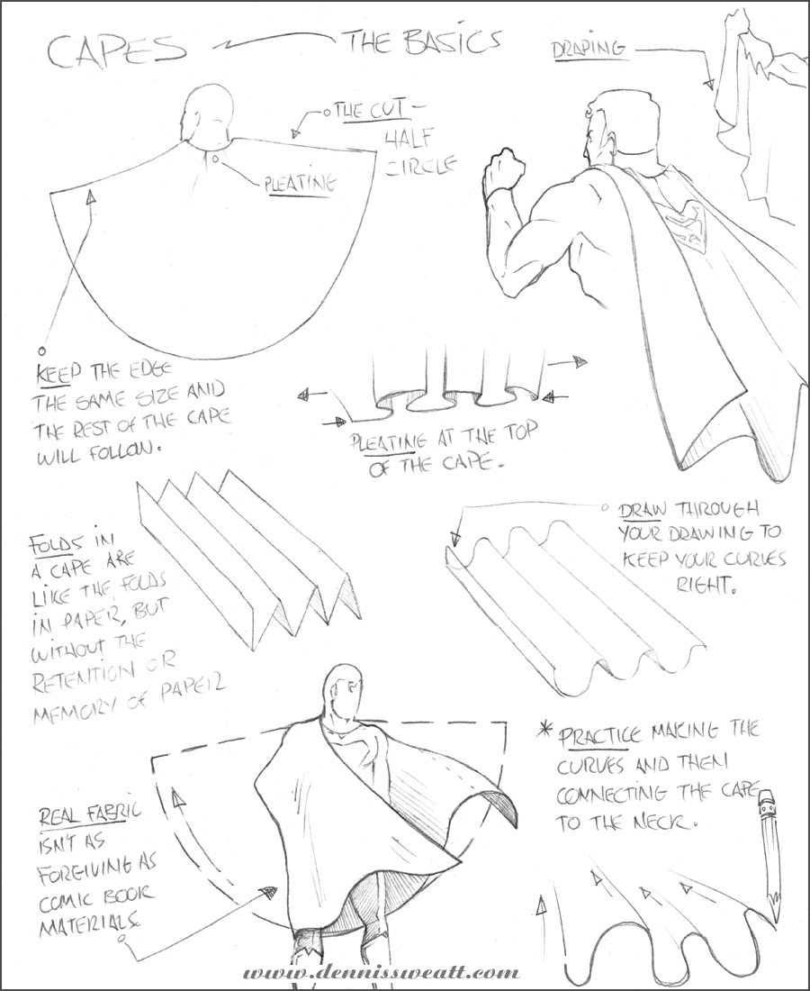900x1100 How To Draw Capes By Dennissweatt