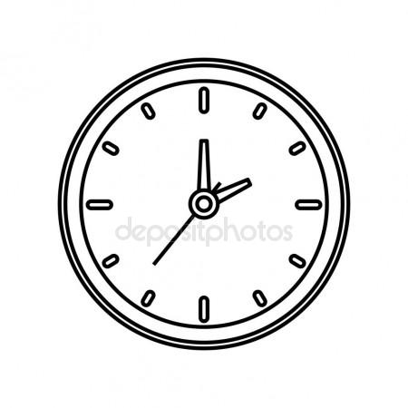 450x450 Clock. Vector Drawing Stock Vector Marinka