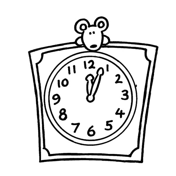 600x600 Drawing Clock Coloring Pages Drawing Clock Coloring Pages Best
