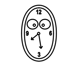 250x250 Drawing A Cartoon Clock