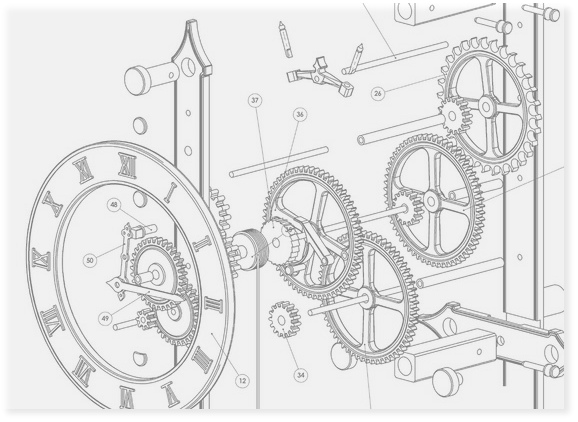 Clock Gears Drawing at GetDrawings | Free download