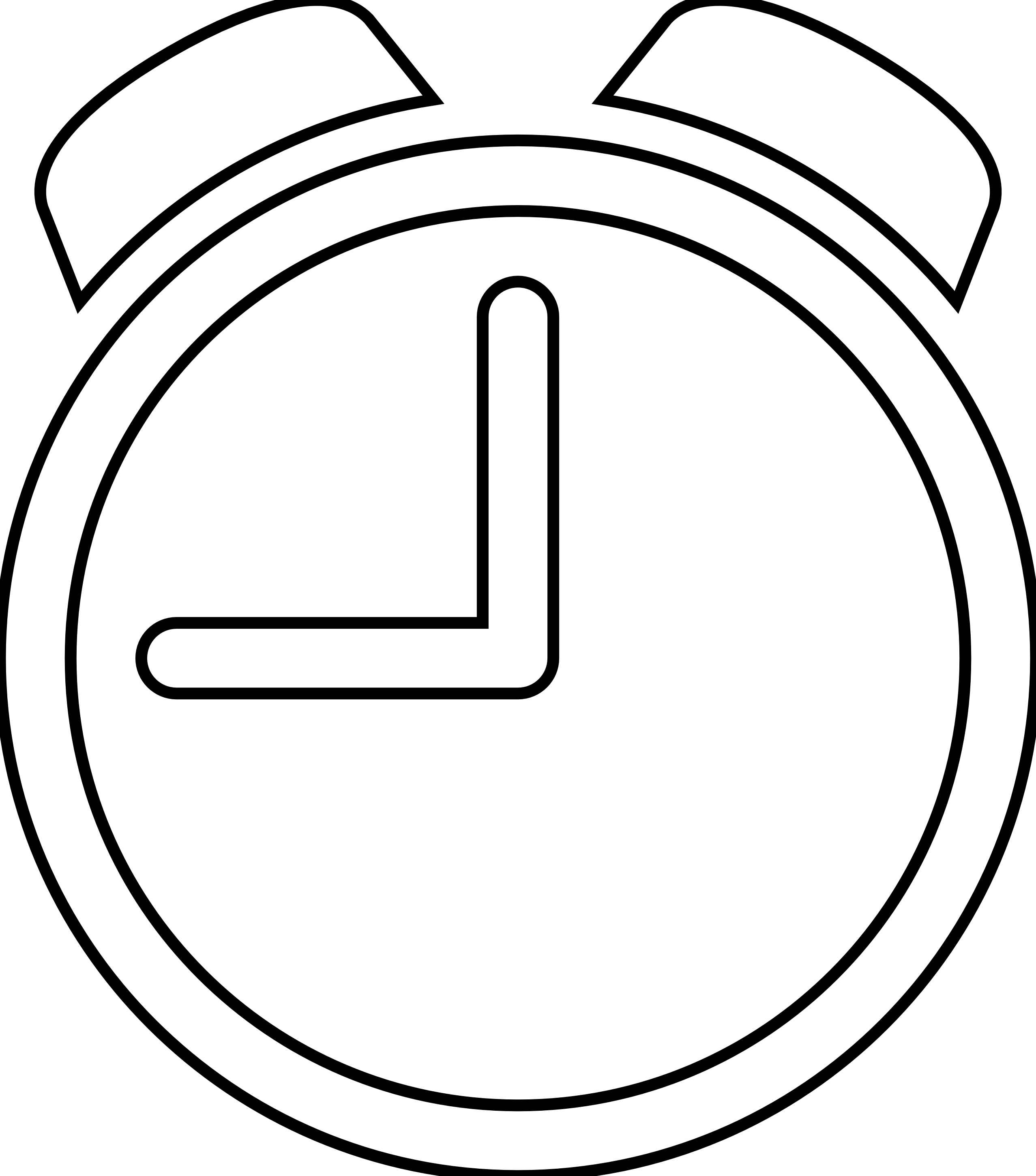 2555x2901 Clock Clipart Black And White