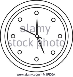 301x320 Clock Watch Time Element Outline Stock Vector Art Amp Illustration