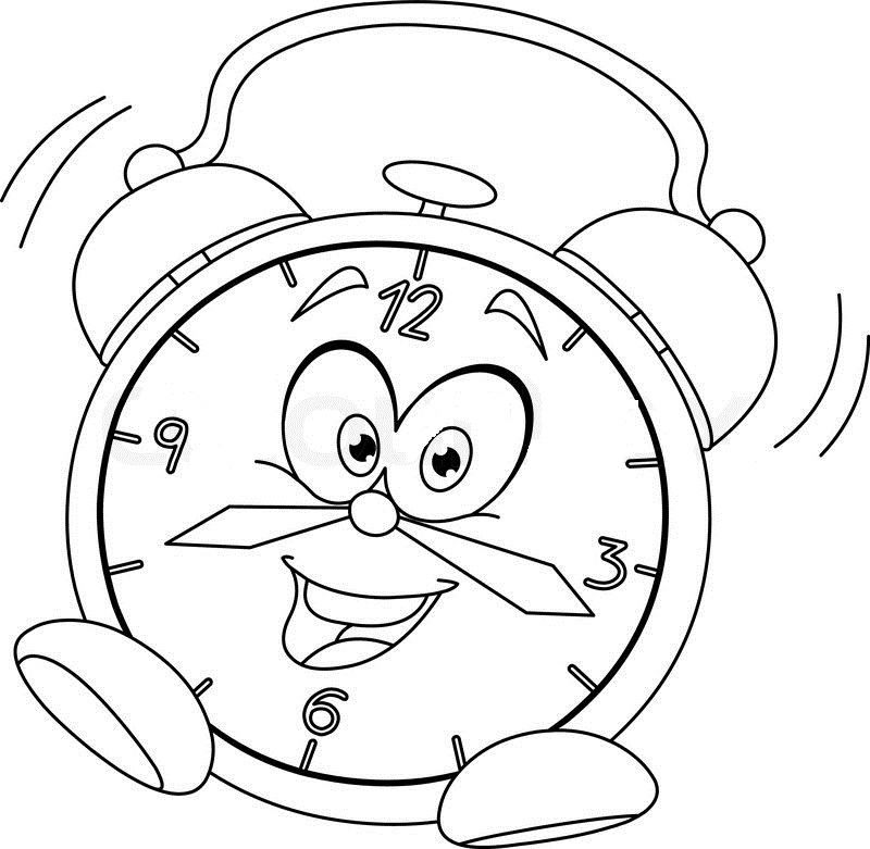 800x781 Clock Coloring Pages