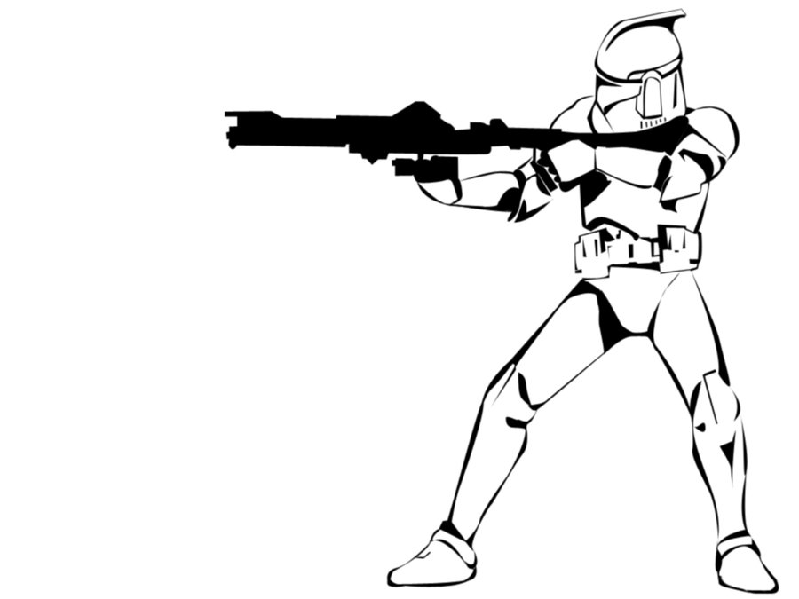 900x675 Clone Trooper Ink Sketch By Nate9126