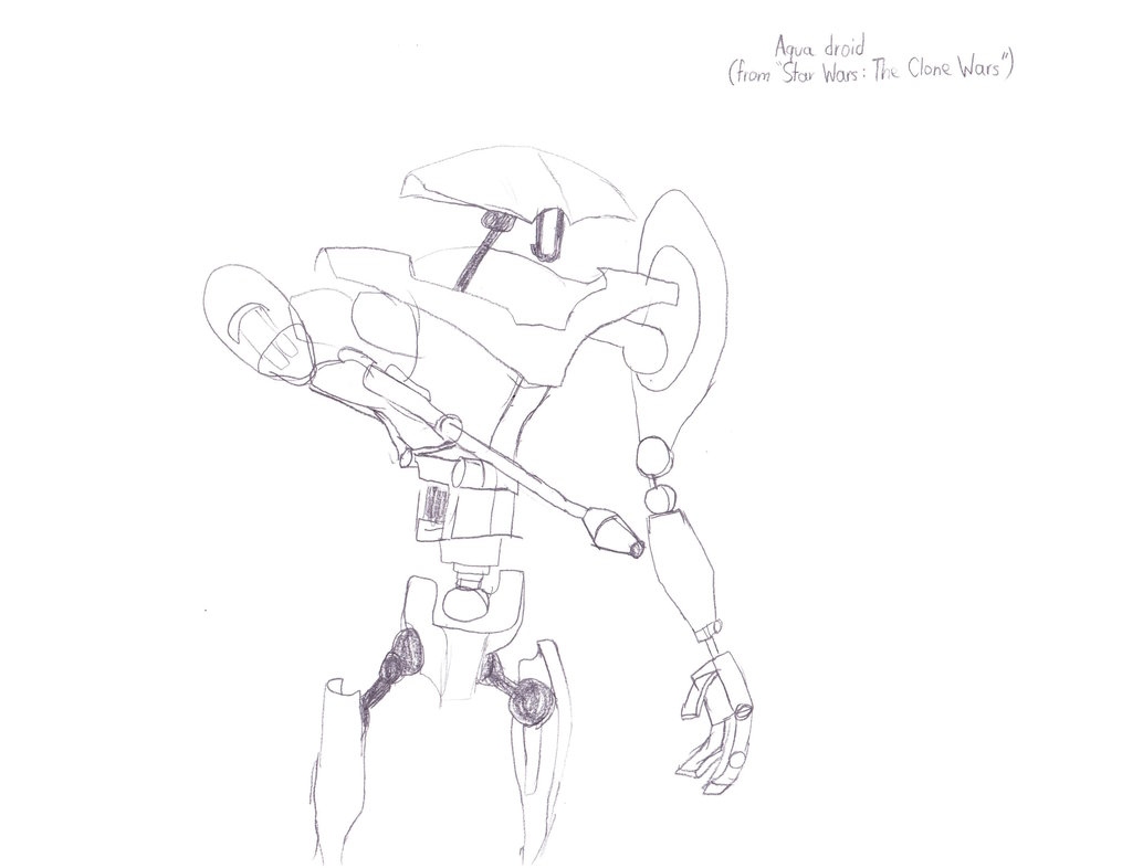 1015x786 Aqua Droid (From Star Wars The Clone Wars) By Jedithescififreak