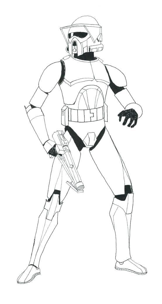 555x1040 Star Wars Clone Coloring Pages Star Wars The Clone Trooper Drawing