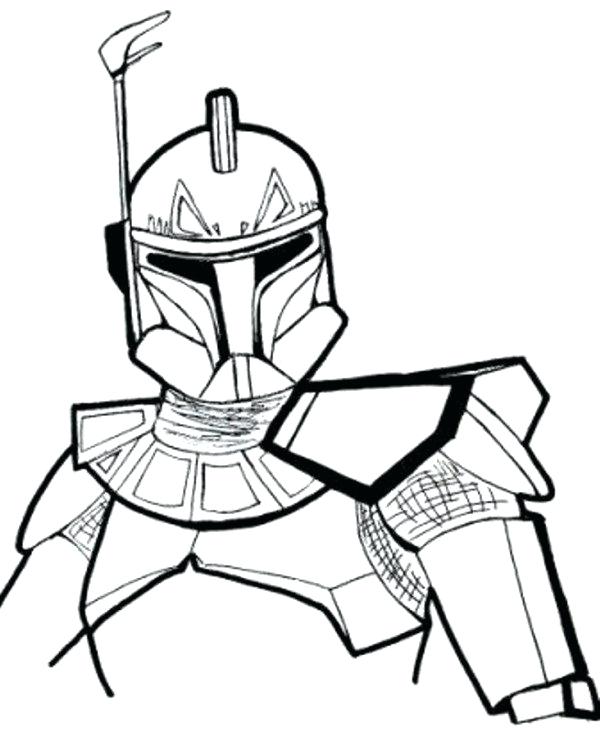 600x732 Star Wars Clone Coloring Pages Star Wars The Clone Trooper Drawing