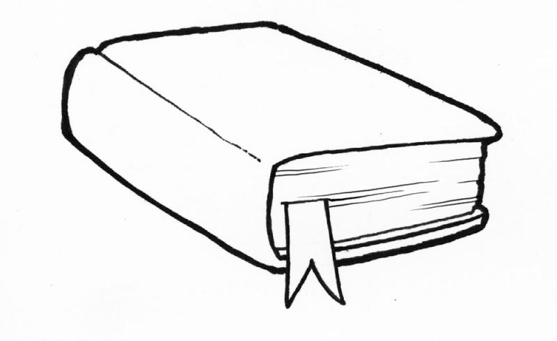 800x489 Closed Book Clip Art Black And White